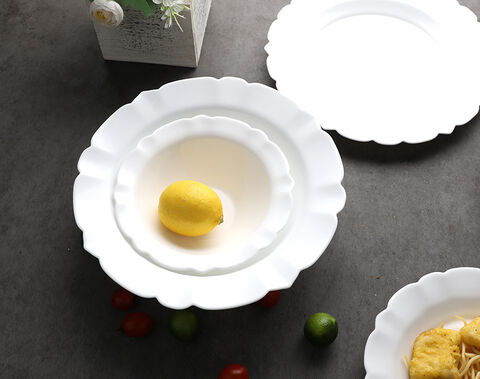 wholesale China new sunflower design white opal glass 7inch ramen bowl