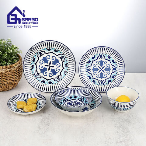 8 inch nice printing porcelain soup bowl factory in China