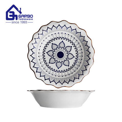 7 inch nice printing porcelain soup bowl factory from China