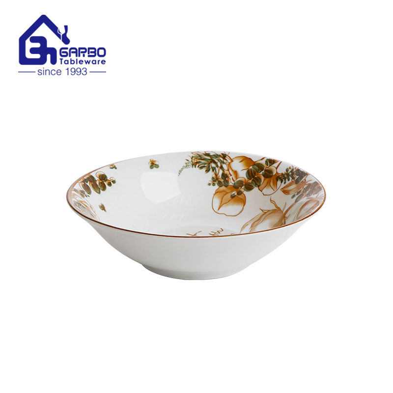 7 inch nice printing porcelain soup bowl factory from China