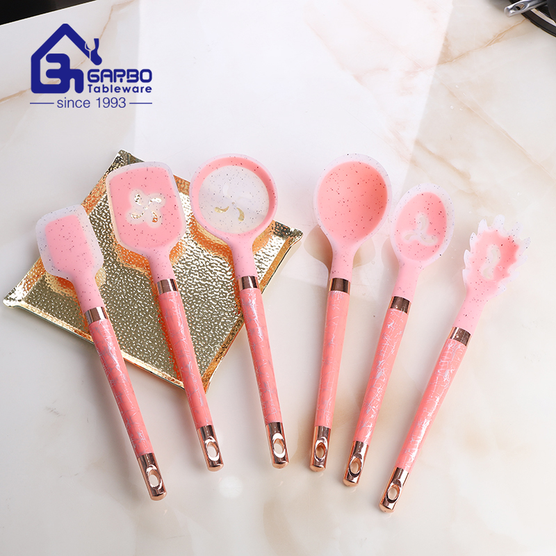 factory direct sales for blue color silcione pink color cooking utensils