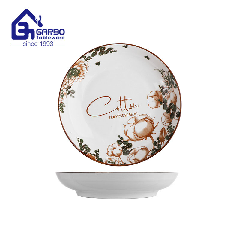 Manufacturer China Fancy Lion under-glazed ceramic fruit plate