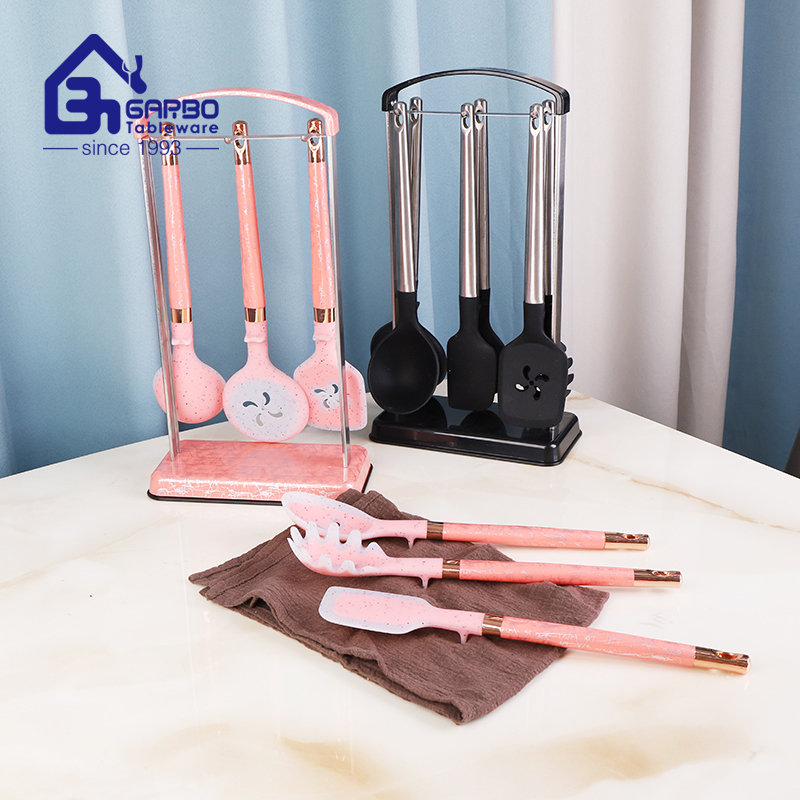 Factory direct sales silicone kitchen tools with stainless steel handle