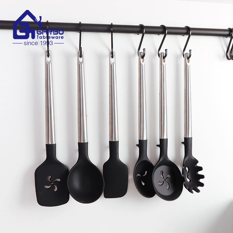 Factory direct sales silicone kitchen tools with stainless steel handle