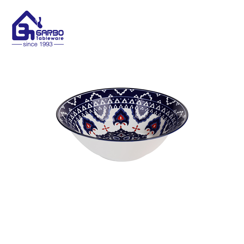 6.89 inch underglazed stoneware bowl with cheap price from factory direct supply