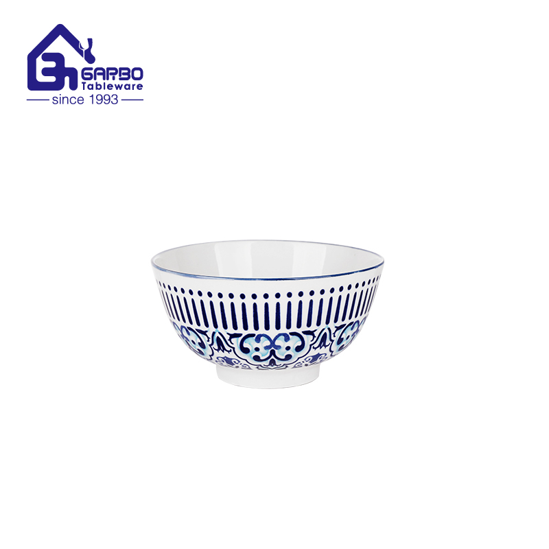 6.89 inch underglazed stoneware bowl with cheap price from factory direct supply