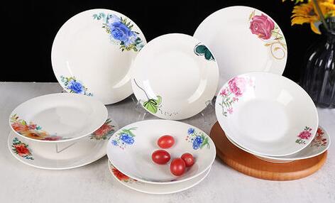 Which style of ceramic tableware are popular in European market?