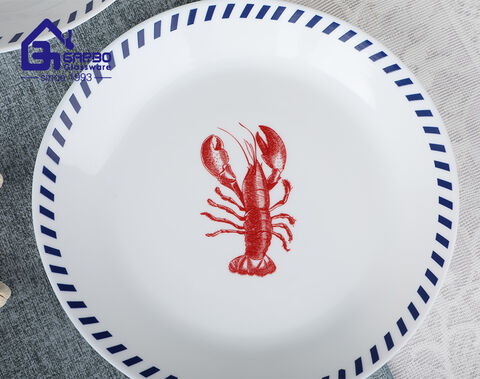 Customize ocean animal decor home opalware dinner set 6pcs