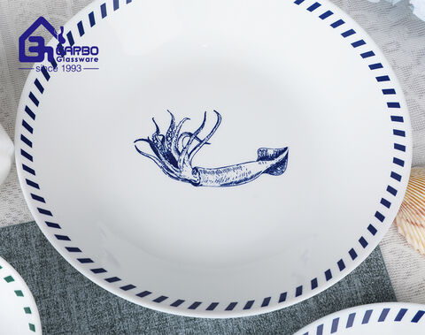 Customize ocean animal decor home opalware dinner set 6pcs