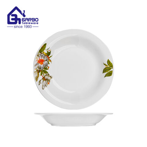 9 inch beautiful floral design ceramic deep plate