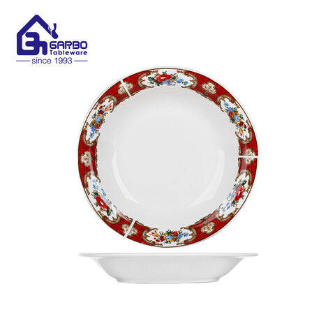 9.25 inch Porcelain Soup Plate for restaurant and home kitchen 