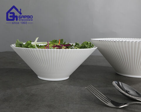 2025 new stripe pattern white opal glass dinnerware with sliver rim