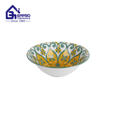 Wholesale 8 inch beautiful floral pattern porcelain bowl for soup