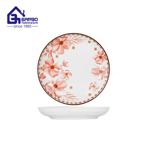 8.15 inch Porcelain Plate for Dining with decal from factory direct supply