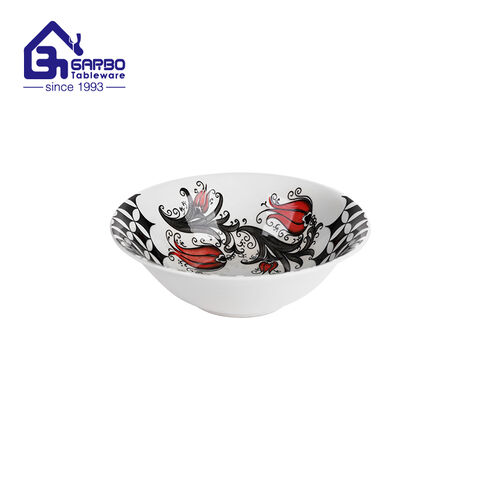 600ml Tiger design stoneware bowl ceramic deep bowls with competitive price for wholesale