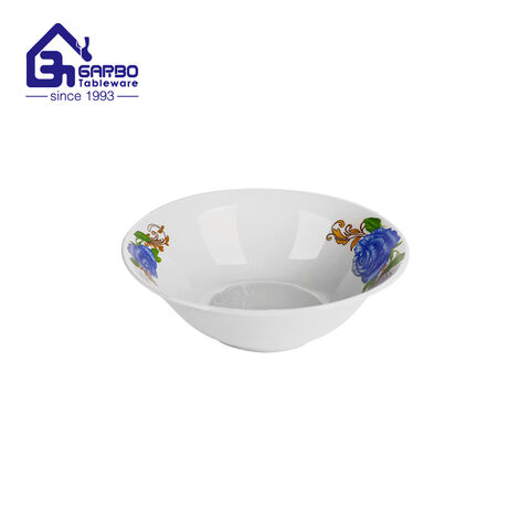 600ml stoneware bowl with flower decal for wholesale