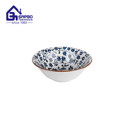 Wholesale printing 6 inch ceramic bowl for serving salad soup