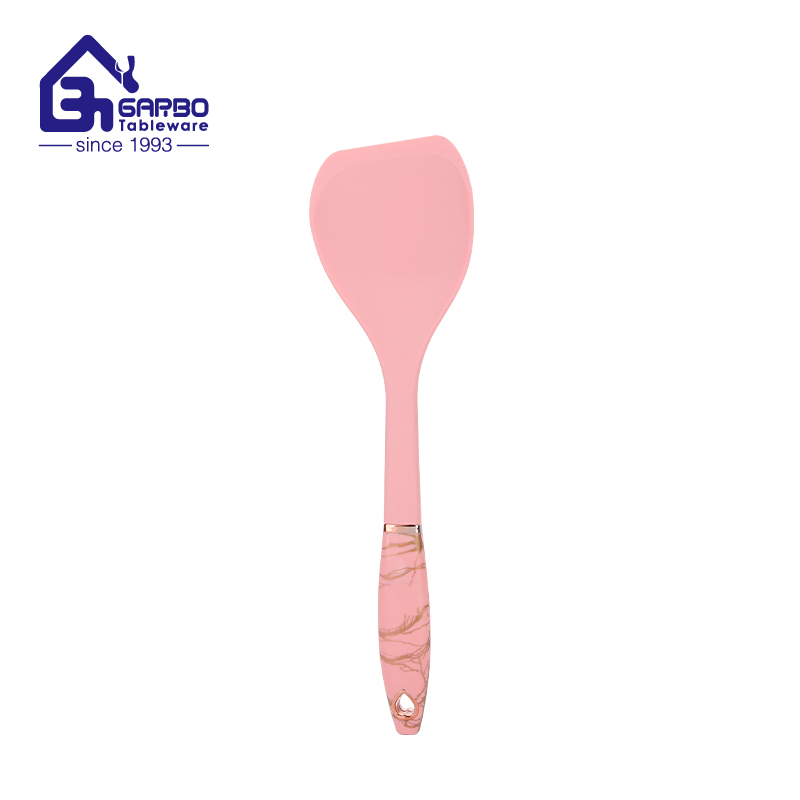 Made in China Silicone Frying Pan Spatula Custom Pink Kitchen Spatula Spoon Heating Spatula Cooking Stirring Accessories Kitchenware