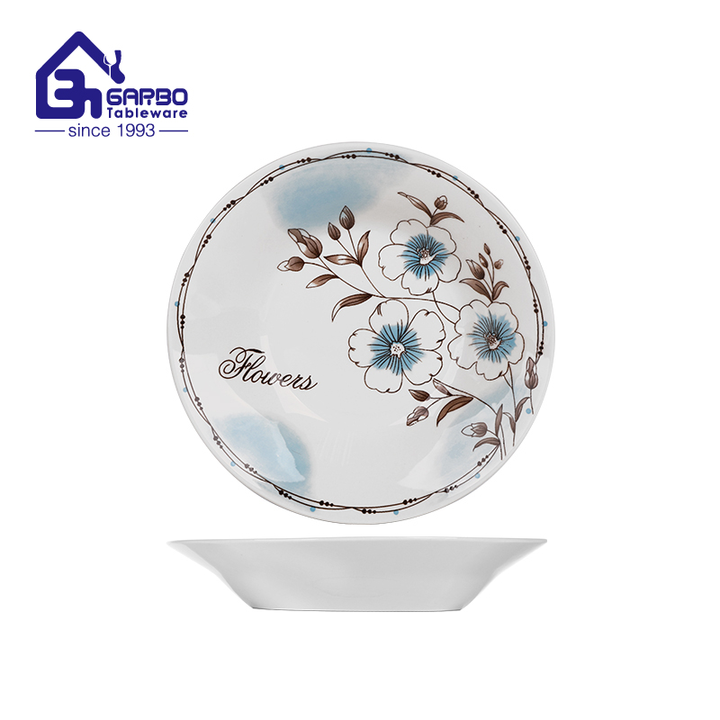 Wholesale 7.95 inch round-shaped ceramic soup plate from China Manufacturer