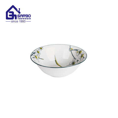 New Design 5.91-inch Stoneware Bowl Fancy Flower Decal Home Dinner Bowl