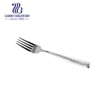 Garbo wholesale mirror polished dinner fork with laser flower designs serving forks with competitive price tableware