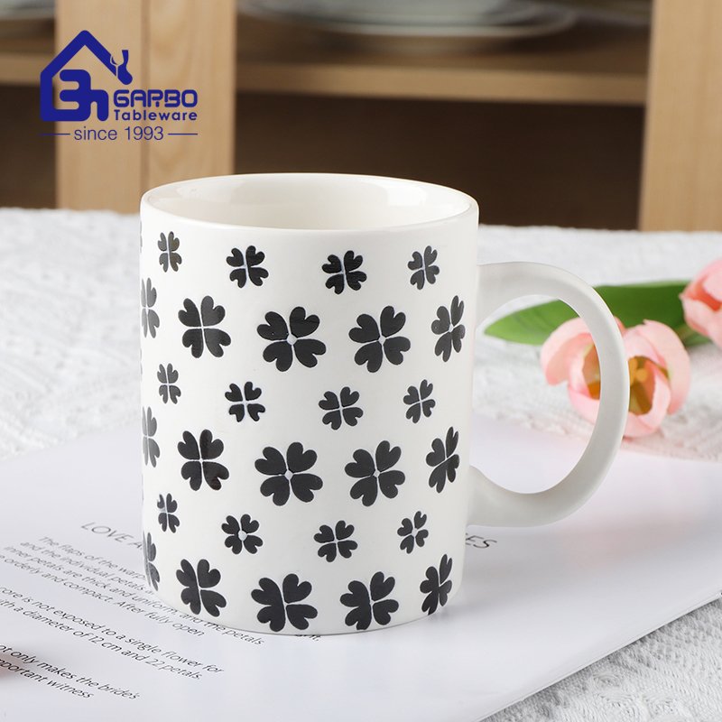 Wholesale custom full color glazed glossy 400ml 14oz ceramic coffee mug